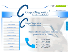 Tablet Screenshot of corpodiagnostica.com